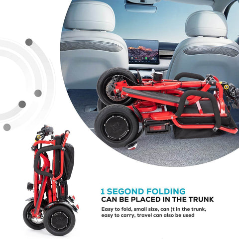 ALTON COUGAR - Folding Electric Mobility Scooter 3 Wheel Lightweight Portable Power Travel Scooters - Alton Mobility