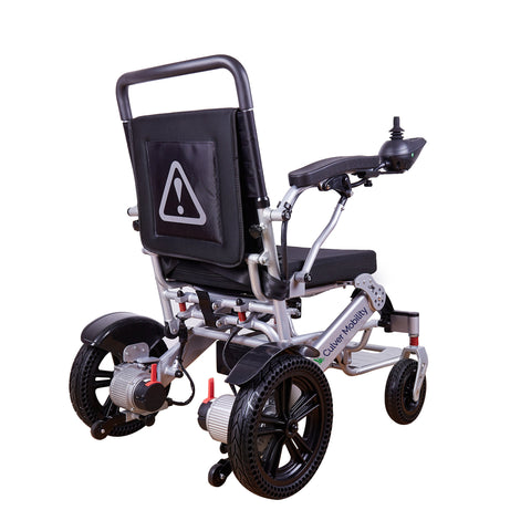 Alton Mobility Folding Lightweight Heavy Duty Electric Wheelchair 330 lbs -500W-13 Miles Tiger (Silver)